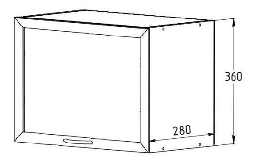 Шкаф 600 с дверью рамочный (открывание вверх)